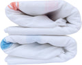 Fancyadda Cotton Bath Towels (Pack of 2, Extra Large Size, 85 cm x 175 cm, Thin Material, White Towel with Border Pattern)