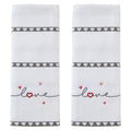 SKL Home Heart in Love Hand Towel Set, 2 Count