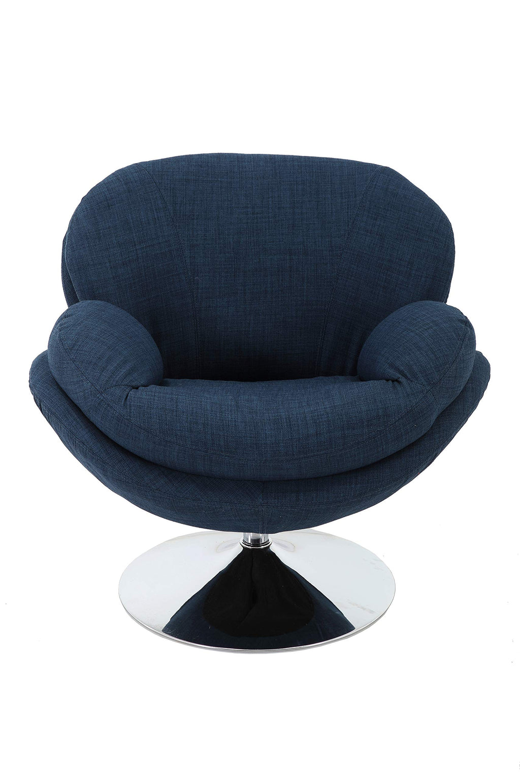 Comfort Chair Company Comfort Mac Motion Scoop Leisure Accent Chair in Denim Fabric, Blue