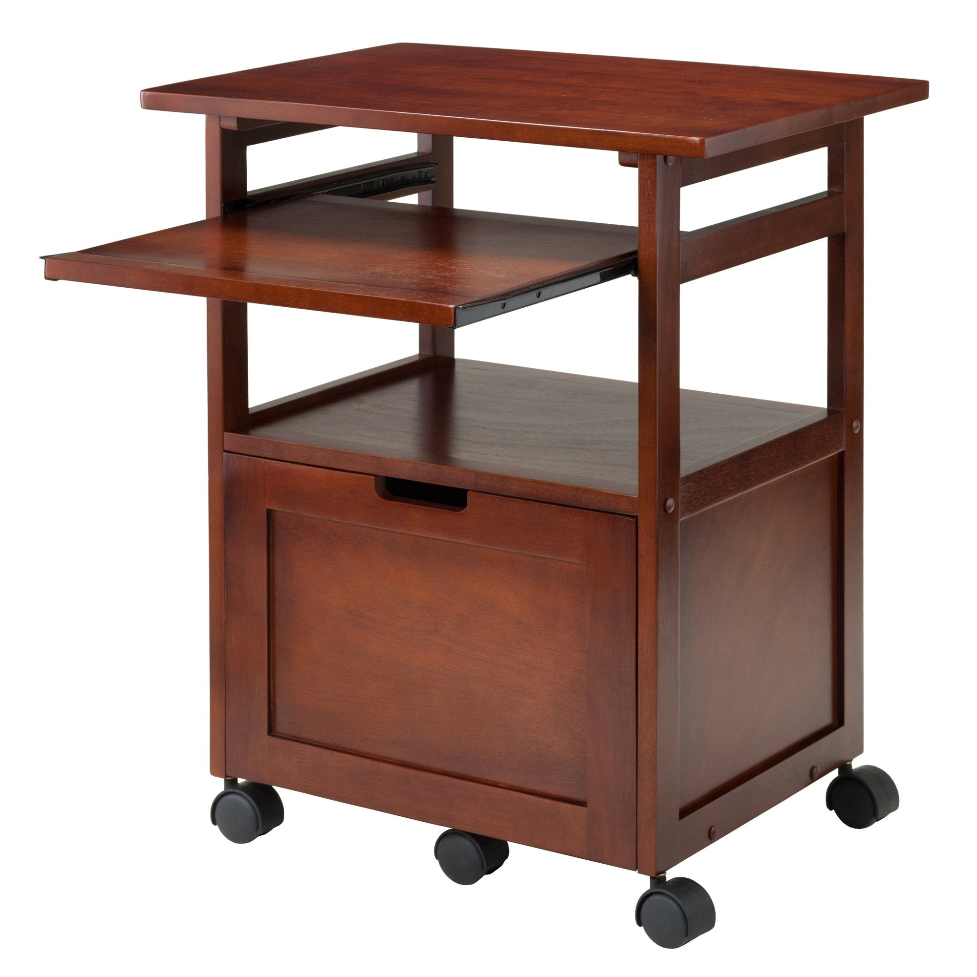 Winsome Piper Home Office, Walnut, 24.02'W x 29.65'H x 17.32'D