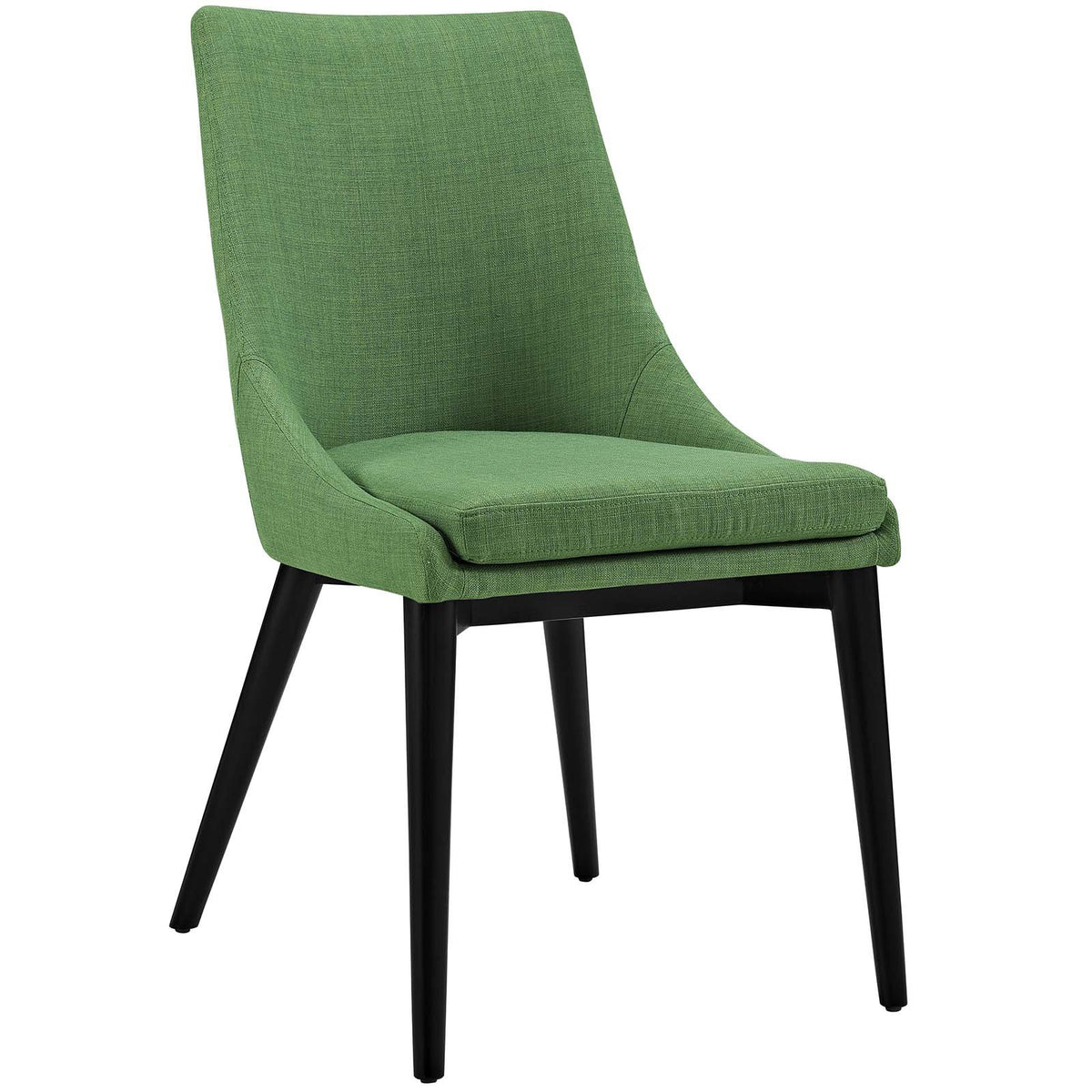 Modway Viscount Mid-Century Modern Upholstered Fabric Kitchen and Dining Room Chair in Kelly Green