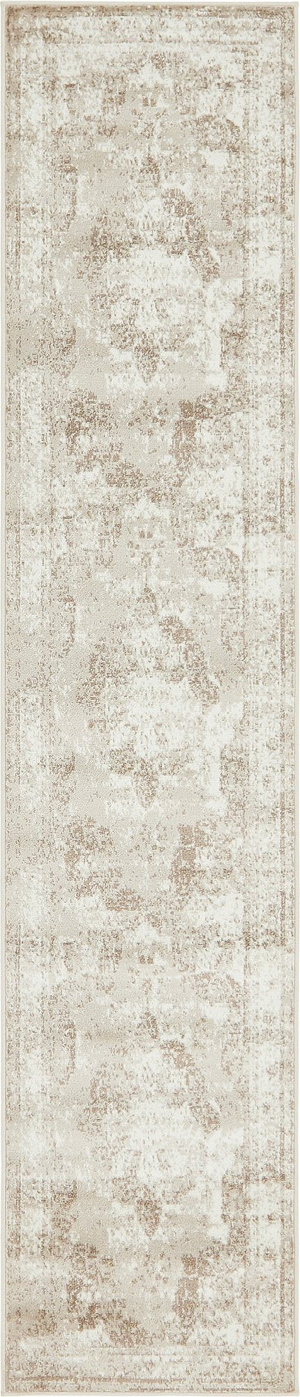 Unique Loom Sofia Collection Area Rug - Salle Garnier (2 x 9 10 Runner, Beige/ Ivory)