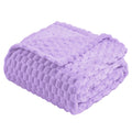 Vessia Flannel Fleece Throw Blanket, 3D Jacquard Light Purple Fuzzy And Warm Blanket For Couch, Sofa, Bed, Chair, 300Gsm Soft To