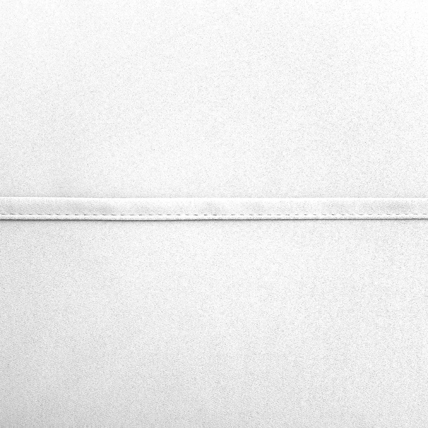 Koufall White Curtains For Small Bathroom Window,50% Blackout Short Curtains For Bedroom,24 X 30 Inch Length
