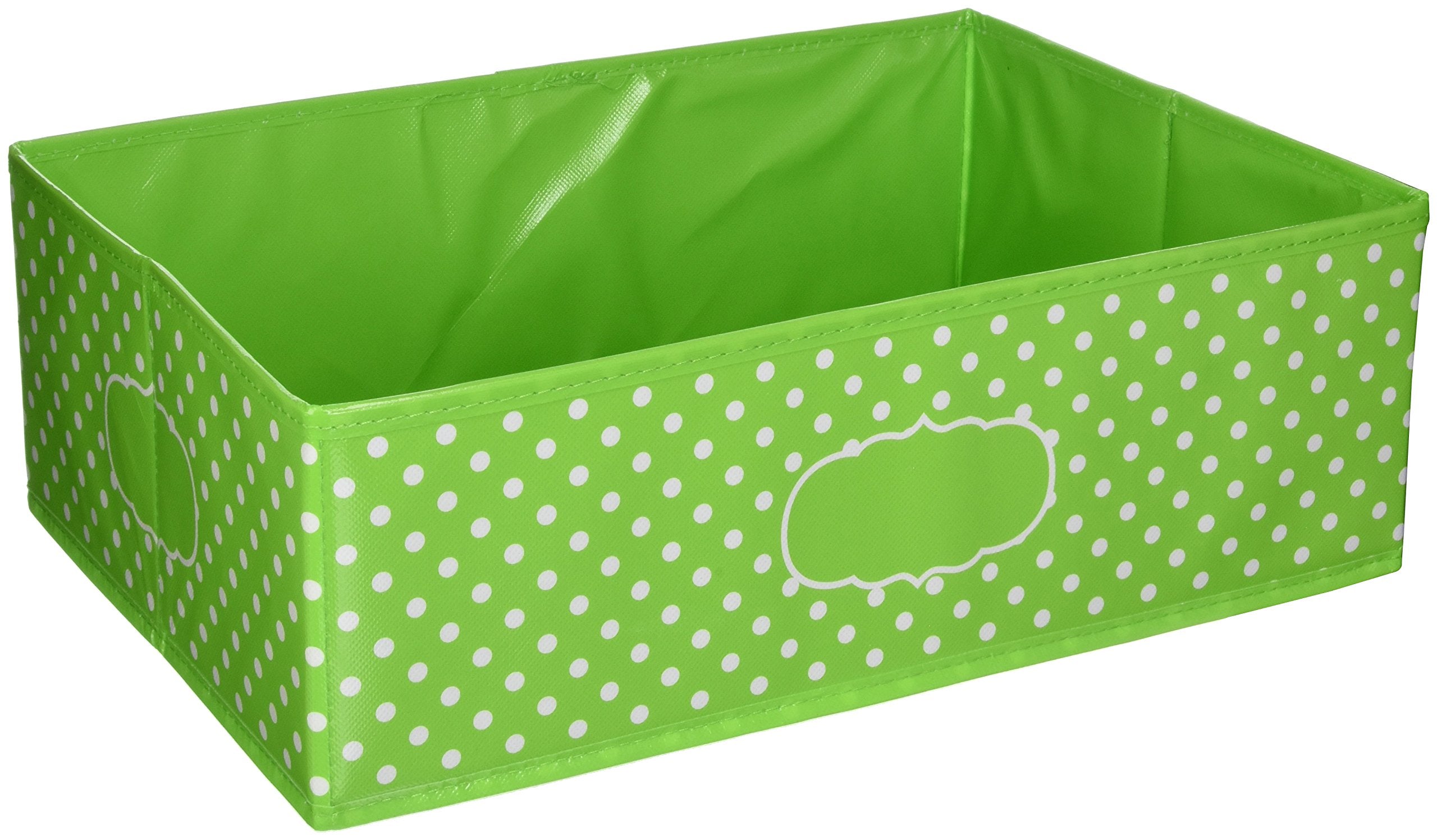 Teacher Created Resources Lime Polka Dots Storage Bin (20819)