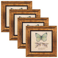 XUANLUO 5x5 Picture Frames Set of 4 Rustic Retro Photo Frame with Tempered Glass Wall Mount and Tabletop Display Family Friends 