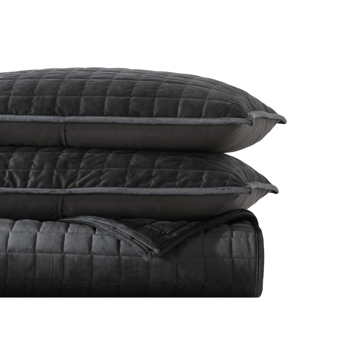 Vera Wang- King Quilt Set, Super Soft Bedding Set With Matching Shams, Modern Room Essentials (Diamond Black, King)