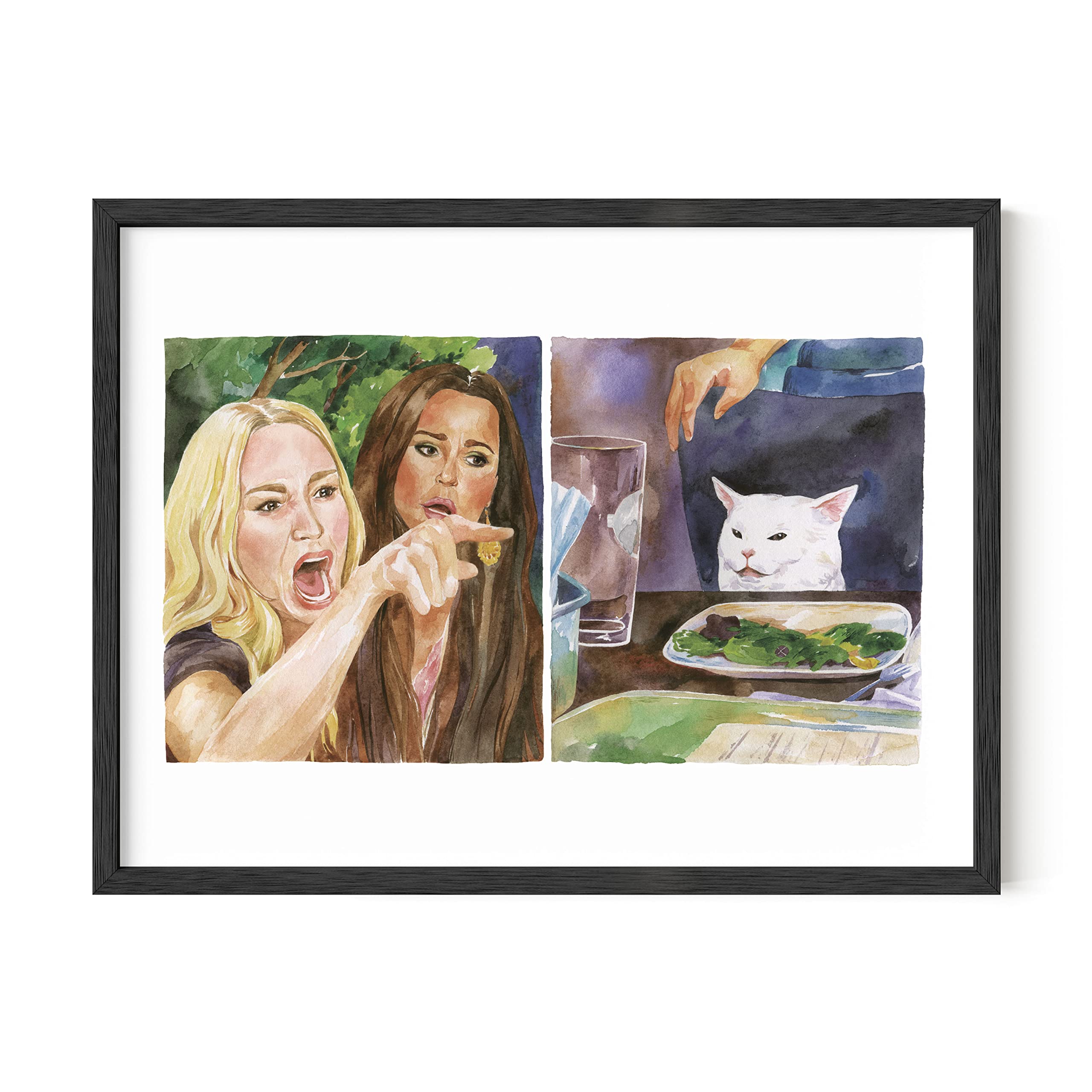 HAUS AND HUES Funny Art Print - Viral Cat Meme, 12x16 Unframed, Wall Art for Dorm Room, Teen Spaces