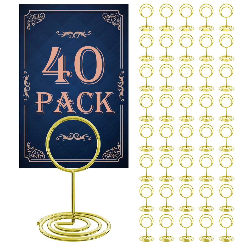 40PCS Table Number Holders, Place Cards Holder, Mini Food Labels Menu Holder, Photo Holders, Idea for Centerpieces, Wedding, Bir