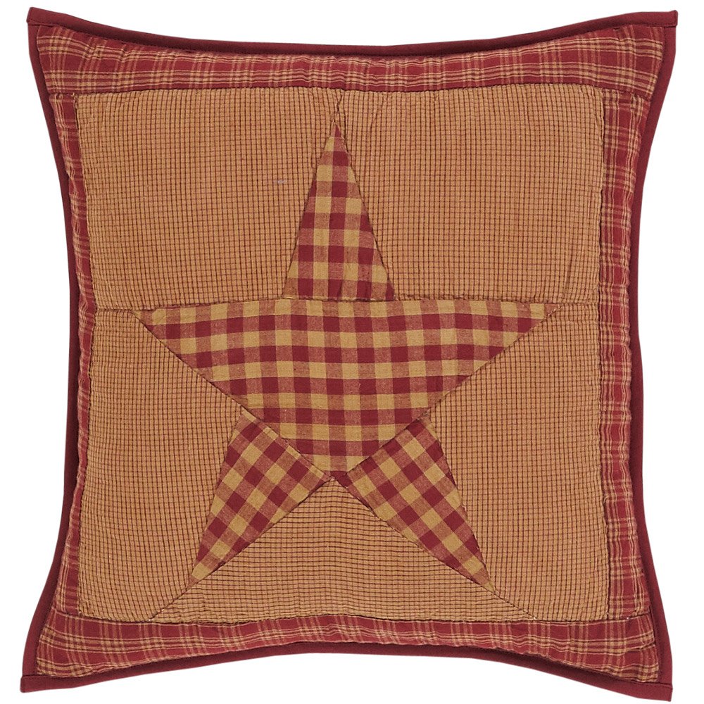 Ninepatch Star Quilted Pillow Cover 16X16