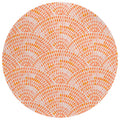 Seabreeze Sz7 Orange Coastal Rug Round 8' X 8'