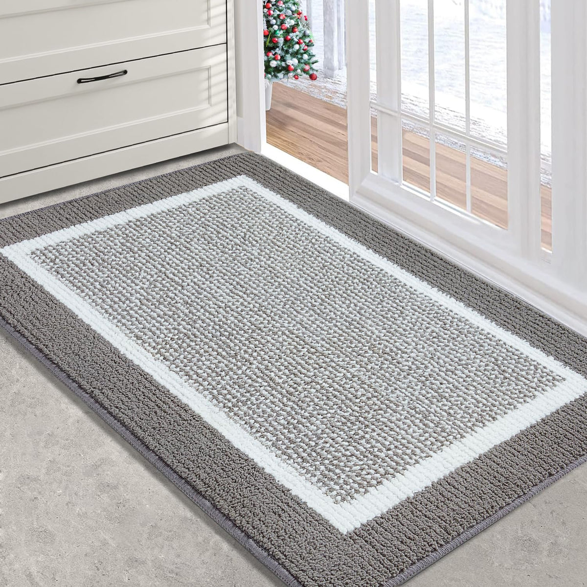 Refetone Indoor Doormat, Front Back Door Mat, 32X40, Non-Slip Absorbent Resist Dirt Door Mats, Machine Washable Low-Profile Insi