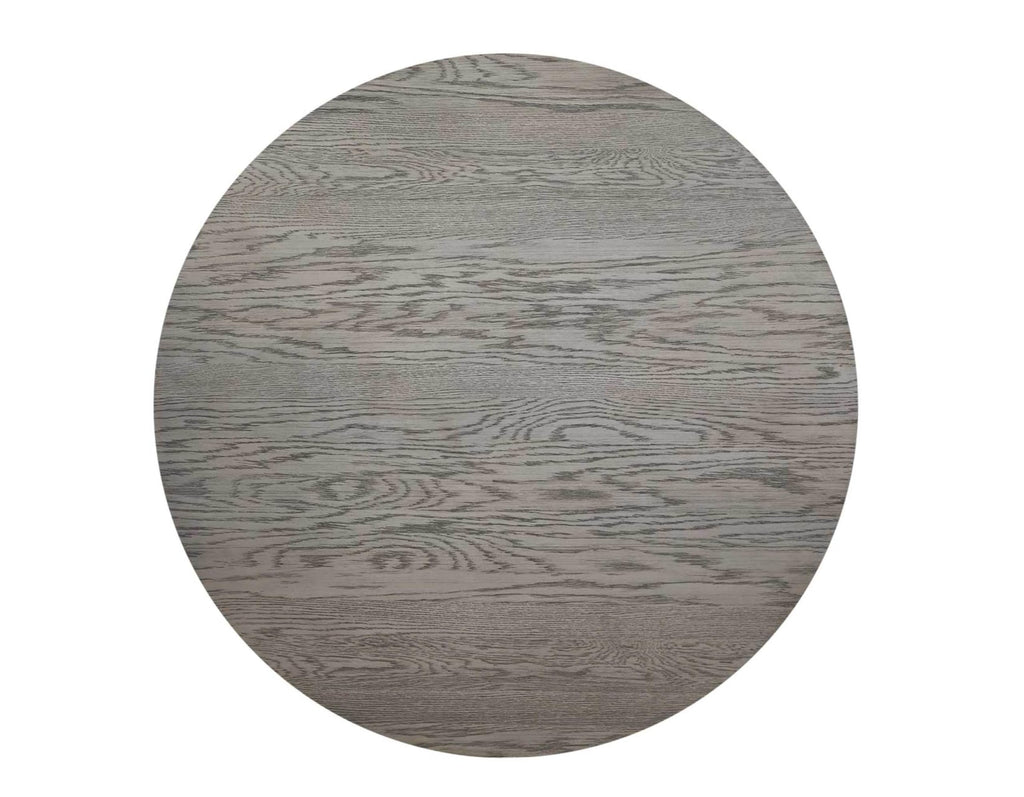 Steve Silver Co Molly Dining Contemporary Lodge Styling with Architectural Timber-Beam Pedestal Base Oak Finish Table, 48 x 48 x 30, Grey Washed
