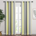 NICETOWN Living Room Window Curtains with Stripe Pattern, Color Collision Light Blocking Grommet Room Darkening Curtains Privacy