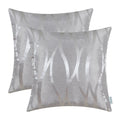 Calitime Pack Of 2 Throw Pillow Covers Cases For Couch Sofa Home Decor Modern Shining & Dull Contrast Abstract Water Waves Lines