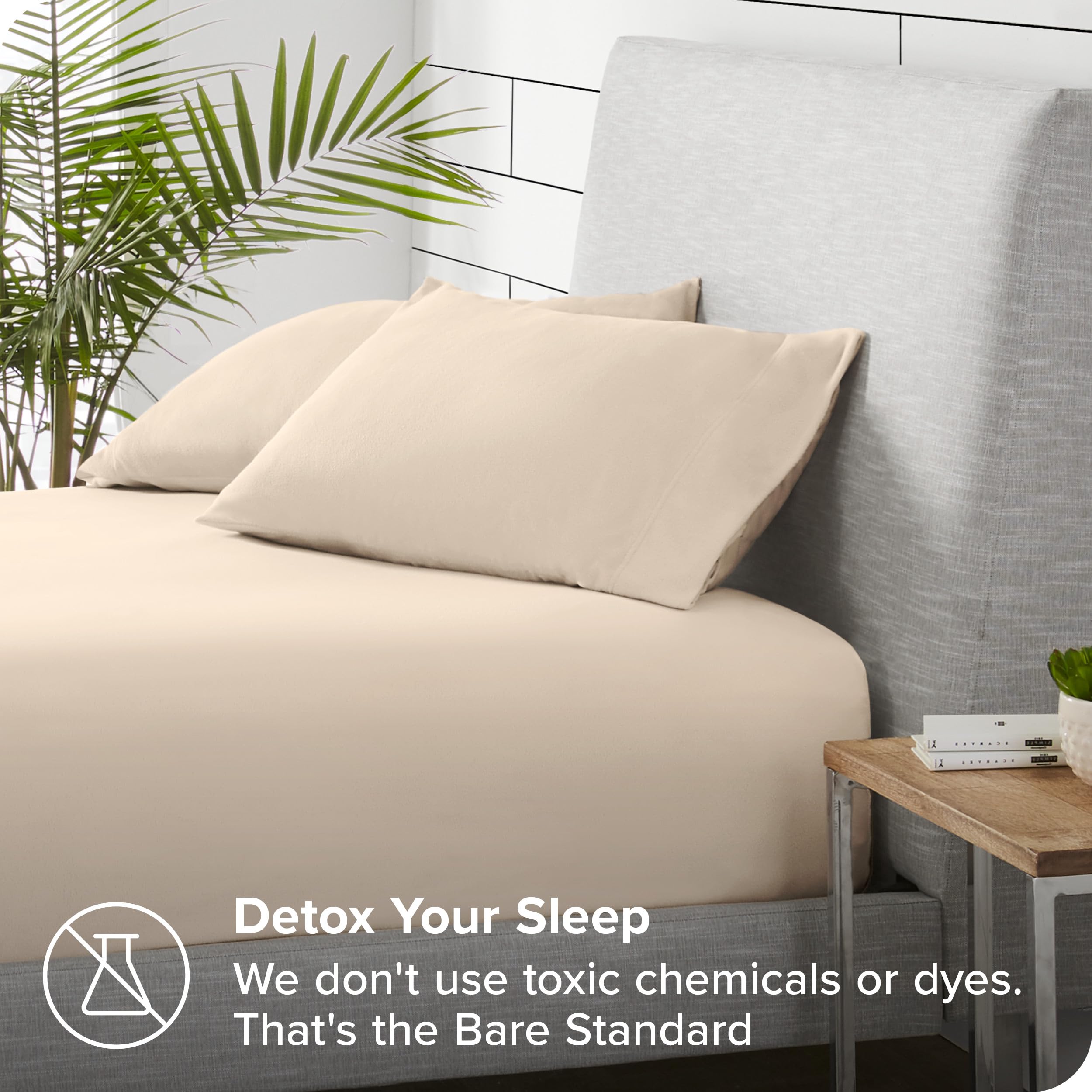 Bare Home Super Soft Fleece Fitted Sheet - King Size - Extra Plush Polar Fleece - Deep Pocket - All Season Cozy Warmth (King, Sa