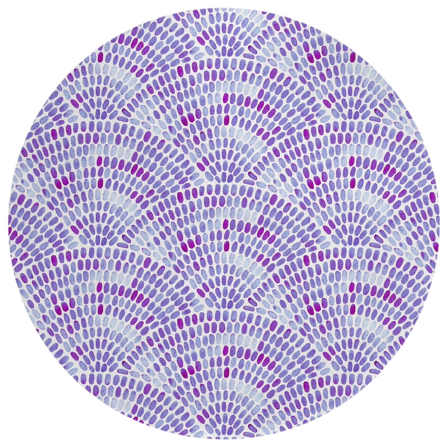 Seabreeze Sz7 Purple Coastal Rug Round 8' X 8'
