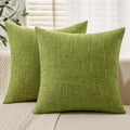 MIULEE Burlap Linen Throw Pillow Covers 20x20 Inch Green Decorative Pillow Covers Modern Farmhouse Pillowcases Soft Accent Cushi