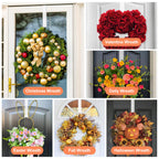 12' Clear Wreath-Hanger Non Scratch Over The Door Hooks,1 Pack Wreath-Door-Hanger Easter Halloween Christmas Decoration,Welcome