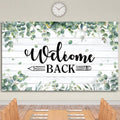 Wovweave Eucalyptus Welcome To School Banner First Day Of School Backdrop Banner Large Fabric Welcome Banner Poster Bulletin Boa