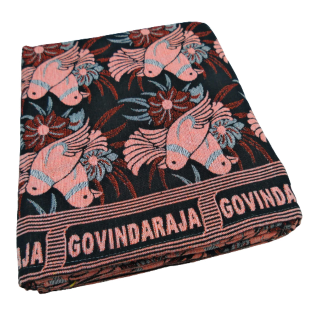 100% Cotton Solapuri Chaddar Flower Print Single Bed Blanket [Pack of 1 Piece] (MultiColour