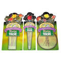 Gadjit VINYL Window Vases 3 Styles -- Vases Suctions to Windows and Mirrors, Made of Clear flexible vinyl, Holds flower stems, w