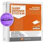 Hospitology Products Mattress Encasement - Zippered Bed Bug Dust Mite Proof Hypoallergenic - Sleep Defense System - Twin - Water