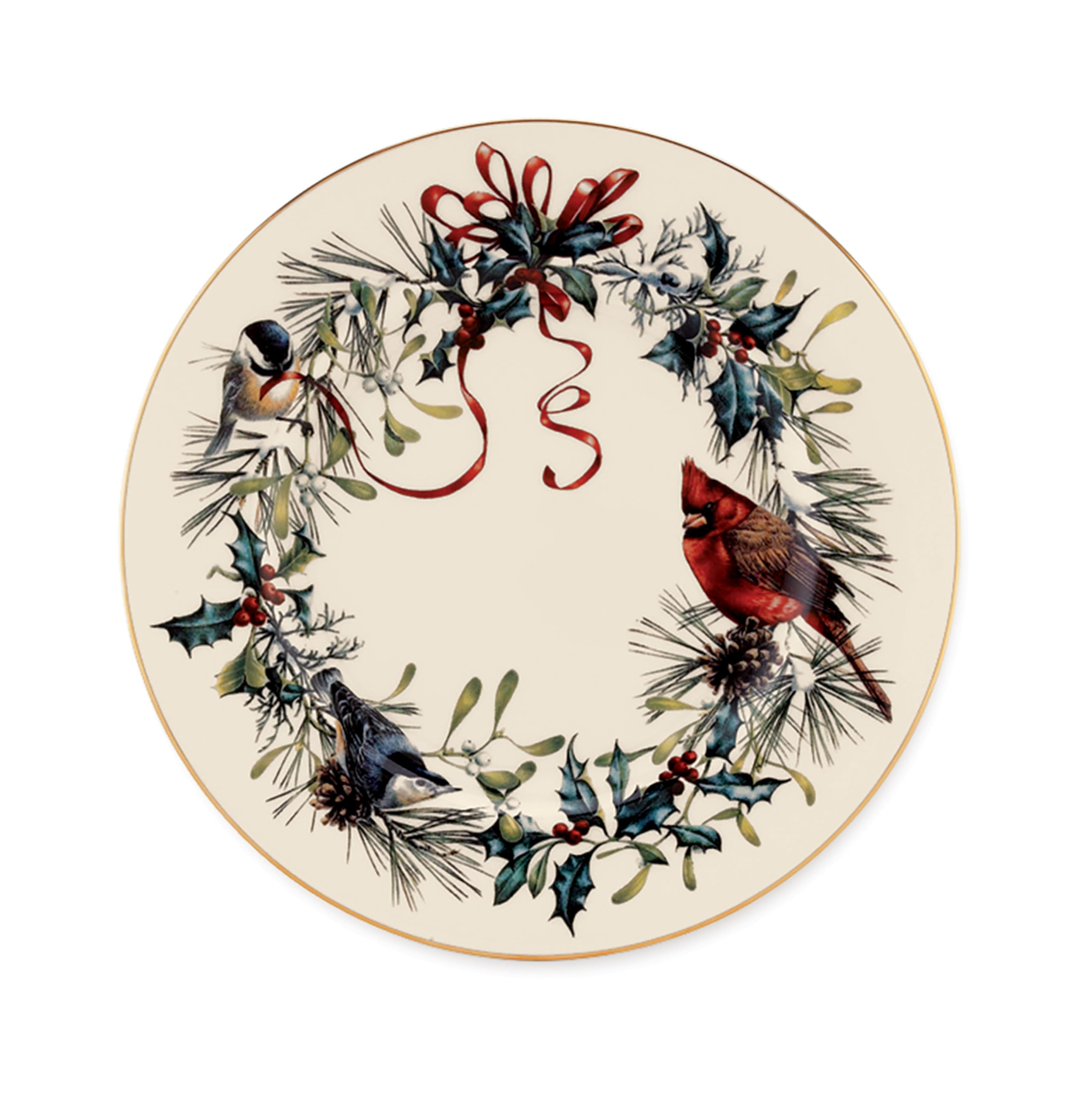 Lenox 185518012 Winter Greetings Salad Plate, Christmas Dinnerware
