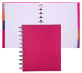 Talia Discbound Notebooks, Planner, Customizable, (Y90'S Pink W/Silver Discs, Letter (8.5In X 11In))
