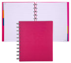 Talia Discbound Notebooks, Planner, Customizable, (Y90'S Pink W/Silver Discs, Letter (8.5In X 11In))
