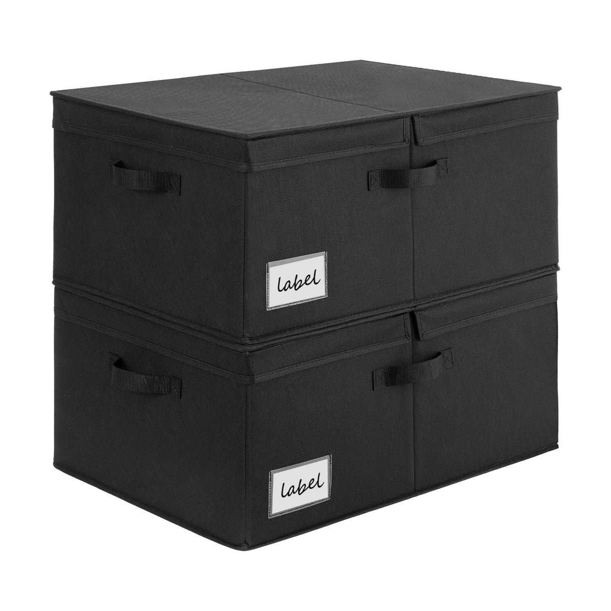 GRANNY SAYS Extra Large Storage Bins with Lids, Closet Bins, Black