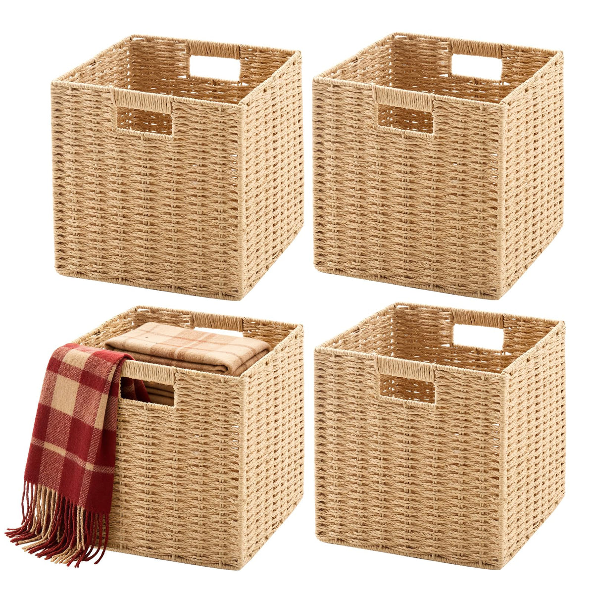 Paper Rope Storage Baskets Set