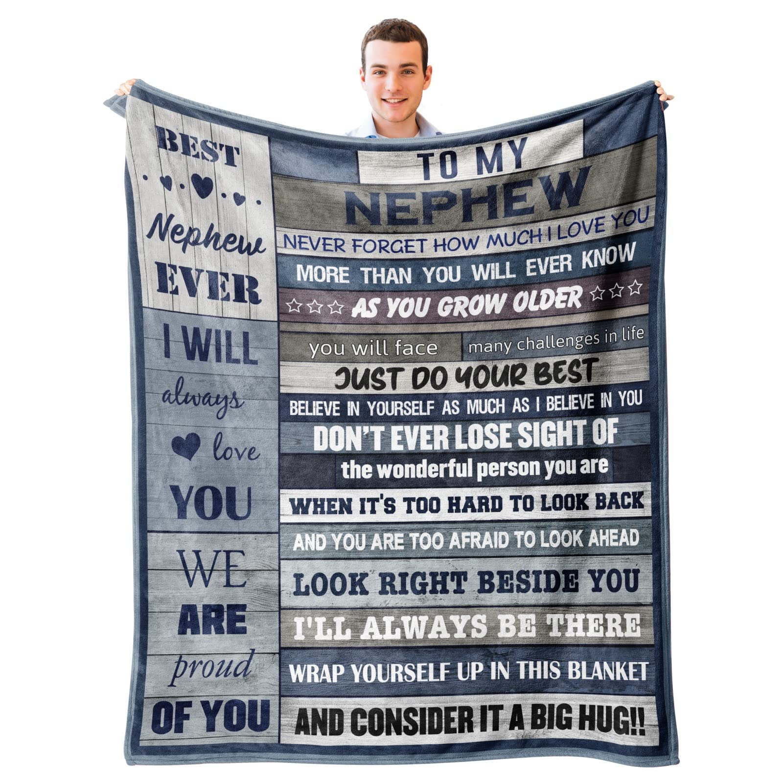 Xutapy Nephew Gifts From Auntie, Gifts For Nephew Throw Blanket 60X50, Nephew Gifts From Aunt Uncle, Birthday Gifts For Nephew,