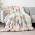 Cottonblue Weighted Blanket 15Lbs Queen Size, Soft Faux Fur Sherpa Blanket, Reversible Fluffy Fleece Reverse Blankets, Warm And