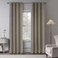 Keqiaosuocai Taupe 100% Blackout Linen Curtains 90 Inches Long 2 Panels For Bedroom,Burlap Modern Farmhouse Full Black Out Room