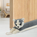 Magzo Under Door Draft Stopper 36 Inch, Weighted Animal Noise Blocker For Door, Huskey Dog Draft Guard With Hook Loops