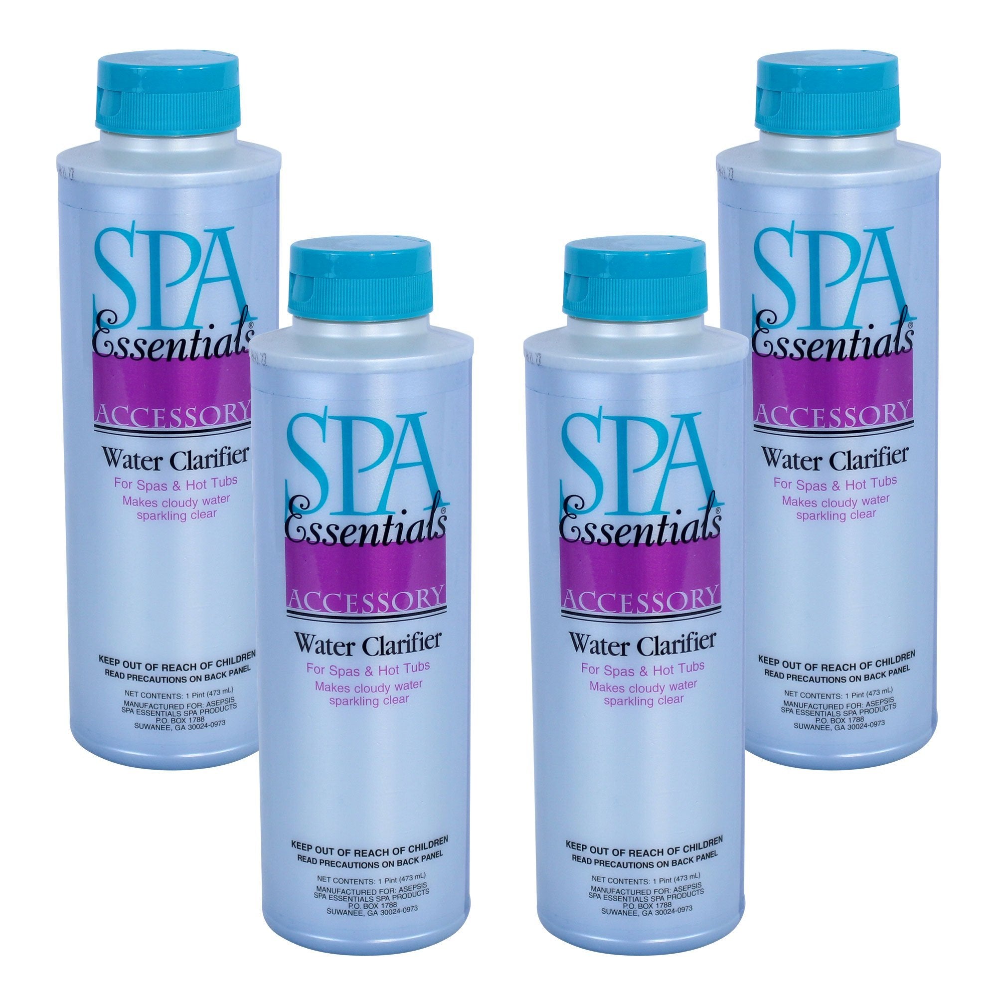 Spa Essentials 32612000-04 Water Clarifier For Spas And Hot Tubs, 1-Pint, 4-Pack