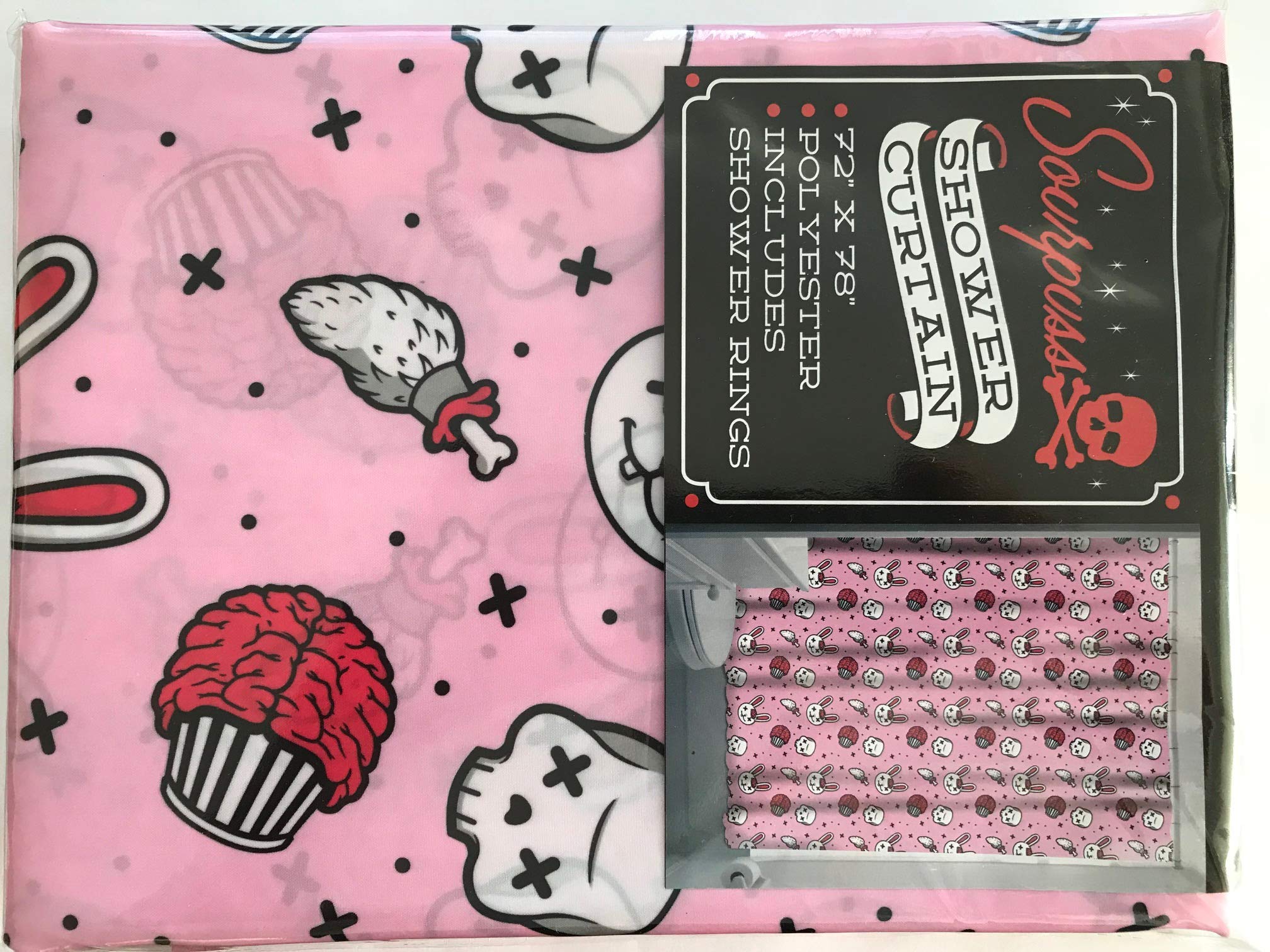 Sourpuss Zombie Bunny Shower Curtain