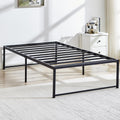 Vecelo 16' Metal Platform Tall Bed Frame,Mattress Foundation/No Box Spring Needed/Heavy Duty Steel Slat Support (Twin Size)