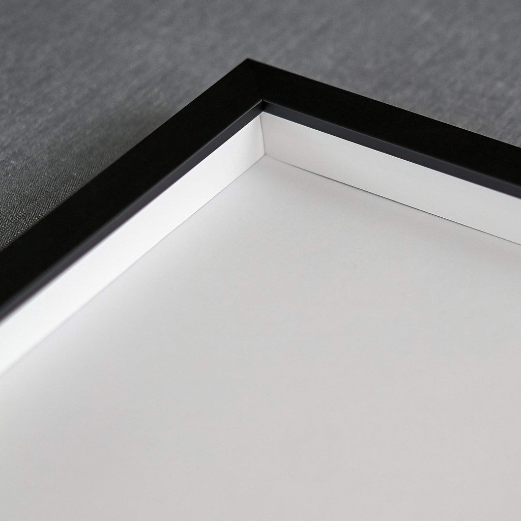 19X19 Shadow Box Frame Contemporary Black Finish | 1'' Depth Of Usable Space| Interior Size 19X19 Inches| Uv Resistant Acrylic,