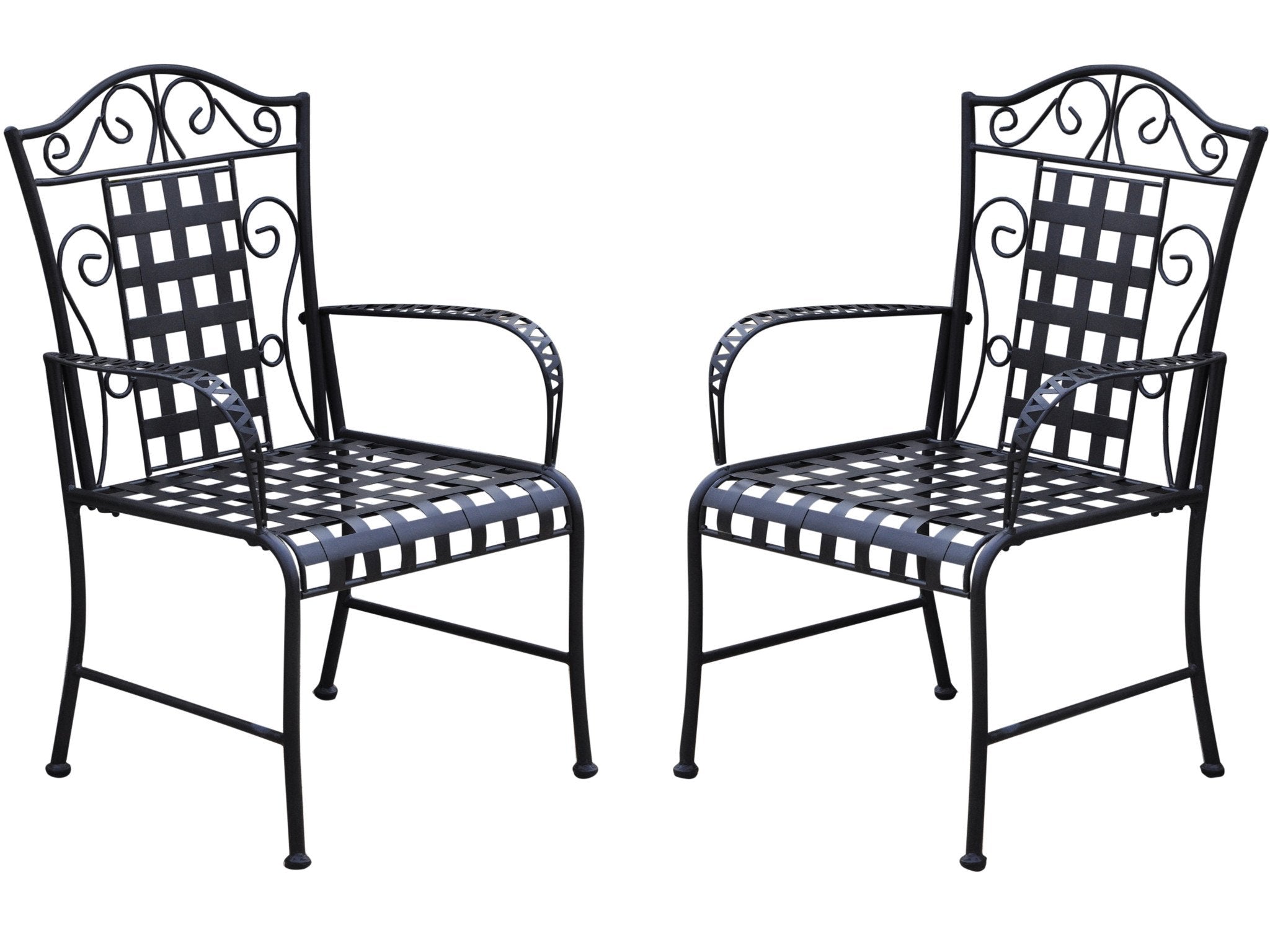 International Caravan Mandalay Iron Patio Chair - Set of 2