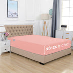 Elegant Comfort 1500 Premium Hotel Quality 18-21 Inches Deep - Extra Deep Pocket Single Fitted Sheet For High Mattress, Luxury And Softest, Smart Pocket - Wrinkle Free, Full, Dusty Rose