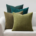 Topfinel Fall Pillow Covers Set Of 4 Soft Corduroy Boho Strip Textured Olivegreen Pillow Covers Modern Farmhouse Cute Autumn Hom