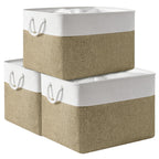 TheWarmHome Organization and Storage Basket for Organizing - 20x16x14 inch Jumbo 3 Pack Collapsible Storage Bins for Shelves, Fa