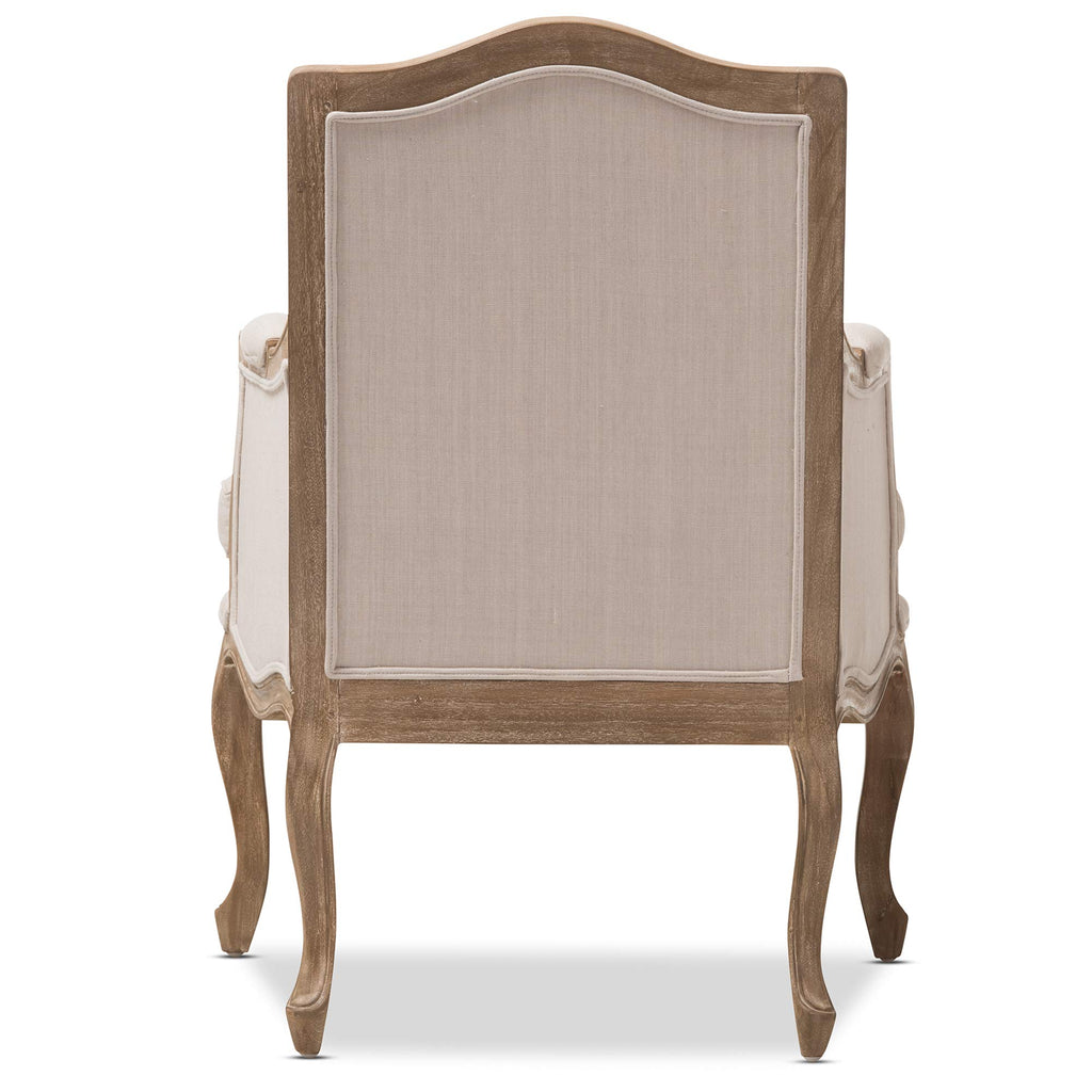 Baxton Studio Nivernais Armchair, Large, Brown