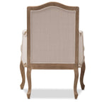 Baxton Studio Nivernais Armchair, Large, Brown