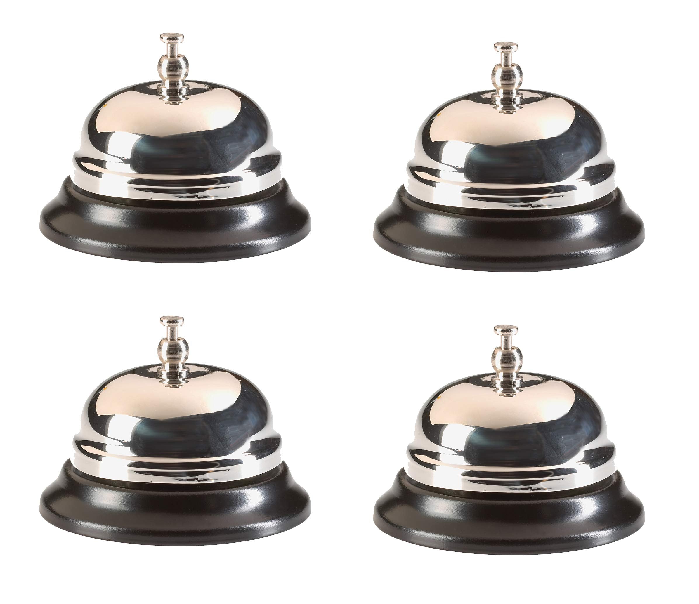Big Call Bells, Chrome Finsh, Metal Construction Creates Loud Clear Ring, Office Desk Bell Service Bell For Hotels, Schools, Hos