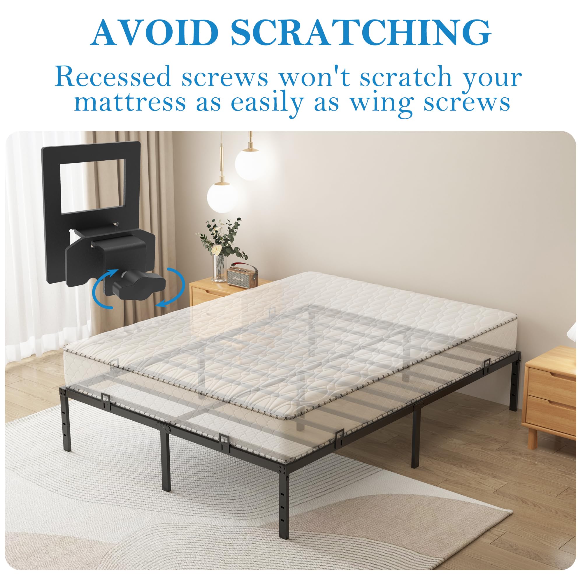 Osaset Non Slip Mattress Gaskets, 6 Pcs Mattress Gaskets For Metal Bed Frame, Anti-Slip Mattress Holder In Place Gripper, Easy T