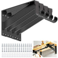 Heavy Duty Closet Rod Support Bracket 12 inch 400lbs Capacity Wall Mounted Closet Rod with Shelf Brackets with Rod Holder for Ba
