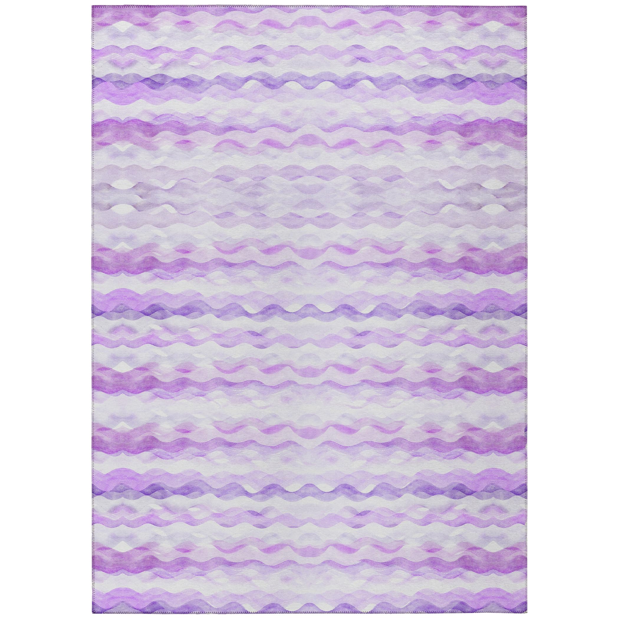 Addison Rugs Surfside Asr46 Purple 5' X 7'6" Indoor Outdoor Rug, Easy Clean, Machine Washable, Non Shedding, Bedroom, Living Room, Dining Room, Kitchen, Patio Rug